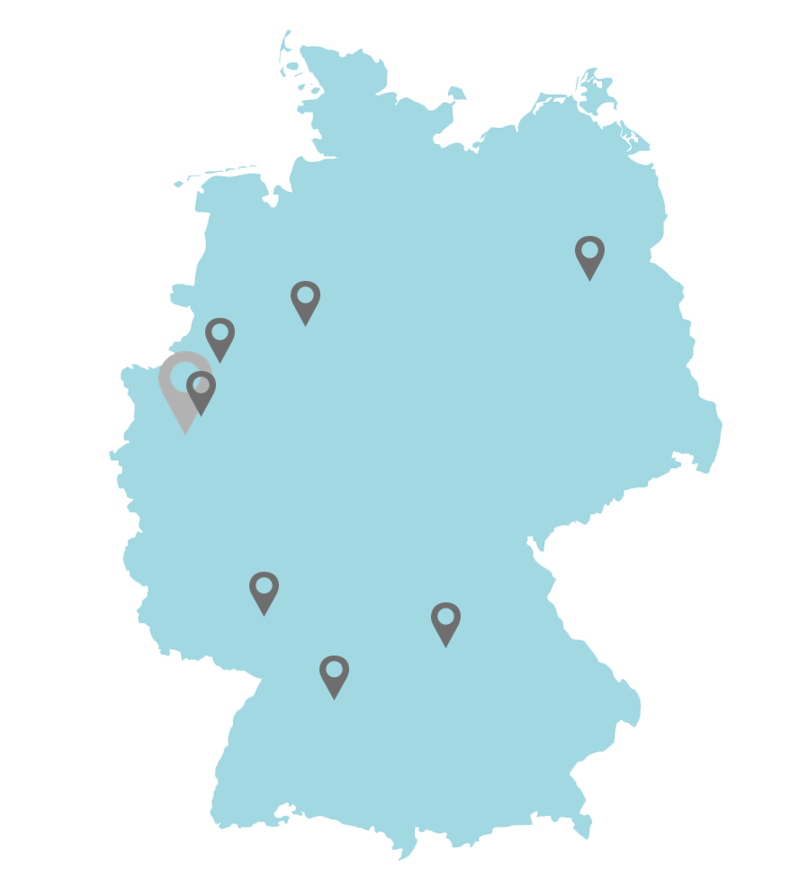 Landkarte mit Markern